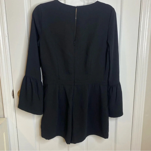 Massimo Fabbro Italy Women’s One Piece Short Set Romper Black Bell Sleev… - Picture 6 of 7